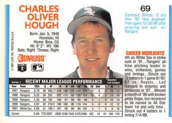 1992 Donruss #69 Charlie Hough Back