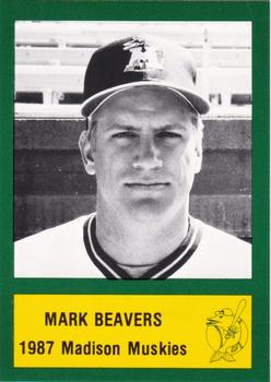 1987 Madison Muskies  #2 Mark Beavers Front