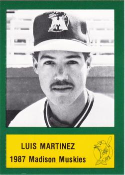 1987 Madison Muskies  #12 Luis Martinez Front