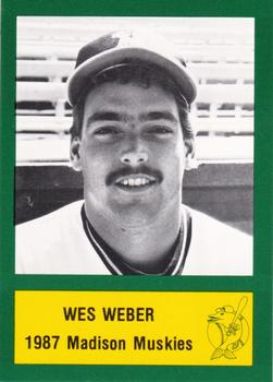 1987 Madison Muskies  #21 Wes Weber Front