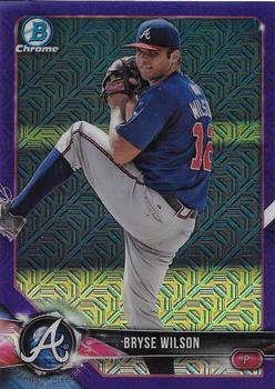 2018 Bowman - Chrome Prospects Mojo Refractor Purple #BCP135 Bryse Wilson Front
