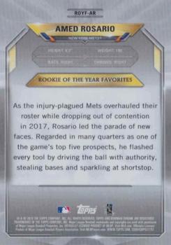 2018 Bowman - Chrome Rookie of the Year Favorites Mojo Refractor #ROYF-AR Amed Rosario Back