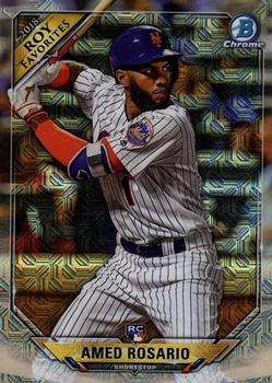 2018 Bowman - Chrome Rookie of the Year Favorites Mojo Refractor #ROYF-AR Amed Rosario Front