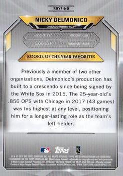 2018 Bowman - Chrome Rookie of the Year Favorites Mojo Refractor #ROYF-ND Nicky Delmonico Back