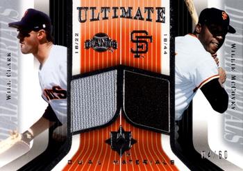 2004 Upper Deck Ultimate Collection - Dual Materials #DJ-CM Will Clark / Willie McCovey Front