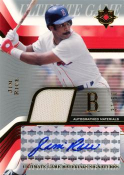 2004 Upper Deck Ultimate Collection - Game Materials Signatures #GJS-JR Jim Rice Front