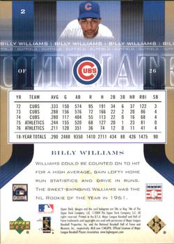 2004 Upper Deck Ultimate Collection - Gold #2 Billy Williams Back