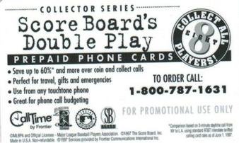 1997 Score Board Double Play Phone Card Promos #NNO Derek Jeter Back