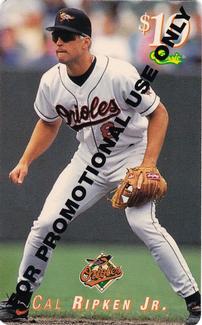 1995 Classic MLB $10 Phone Cards - Promos #NNO Cal Ripken Jr. Front