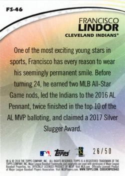 2018 Topps - Future Stars Gold #FS-46 Francisco Lindor Back