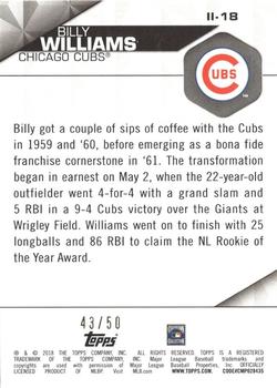 2018 Topps - Instant Impact Gold #II-18 Billy Williams Back