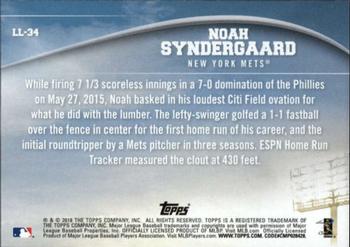 2018 Topps - Longball Legends #LL-34 Noah Syndergaard Back