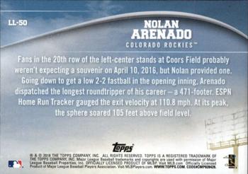 2018 Topps - Longball Legends #LL-50 Nolan Arenado Back