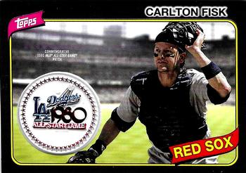 2018 Topps - MLB All-Star Game Logo Manufactured Patch Relics Black #ASP-CF Carlton Fisk Front
