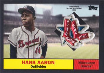 2018 Topps - MLB All-Star Game Logo Manufactured Patch Relics Black #ASP-HH Hank Aaron Front