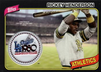2018 Topps - MLB All-Star Game Logo Manufactured Patch Relics Black #ASP-RH Rickey Henderson Front
