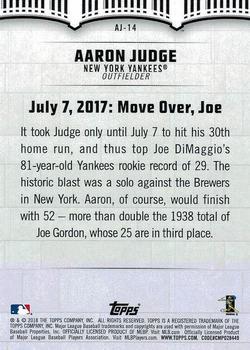 2018 Topps - Aaron Judge Highlights Blue #AJ-14 Aaron Judge Back
