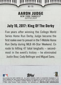 2018 Topps - Aaron Judge Highlights Blue #AJ-15 Aaron Judge Back