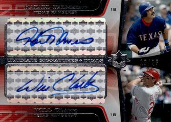 2004 Upper Deck Ultimate Collection - Signatures Dual #DS-PC Rafael Palmeiro / Will Clark Front