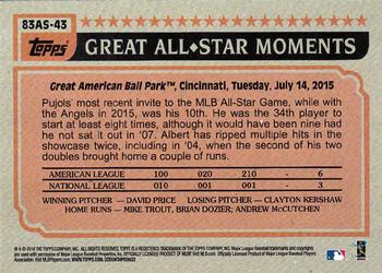 2018 Topps - 1983 Topps Baseball 35th Anniversary All-Stars #83AS-43 Albert Pujols Back