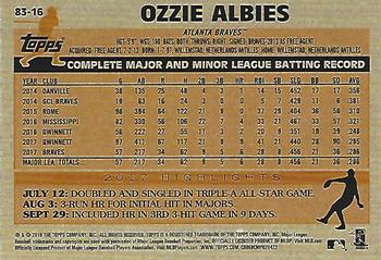 2018 Topps - 1983 Topps Baseball 35th Anniversary Rookies #83-16 Ozzie Albies Back
