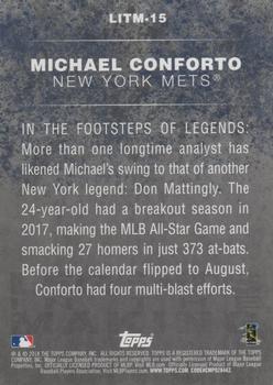 2018 Topps - Legends in the Making (Series 2) #LITM-15 Michael Conforto Back