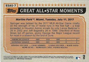 2018 Topps - 1983 Topps Baseball 35th Anniversary All-Stars Blue #83AS-7 George Springer Back