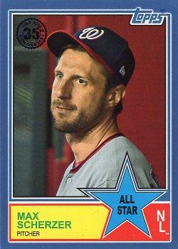 2018 Topps - 1983 Topps Baseball 35th Anniversary All-Stars Blue #83AS-20 Max Scherzer Front