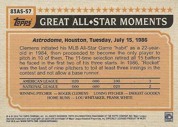 2018 Topps - 1983 Topps Baseball 35th Anniversary All-Stars Blue #83AS-57 Roger Clemens Back
