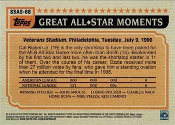 2018 Topps - 1983 Topps Baseball 35th Anniversary All-Stars Blue #83AS-68 Ozzie Smith Back