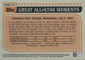 2018 Topps - 1983 Topps Baseball 35th Anniversary All-Stars Blue #83AS-74 George Brett Back