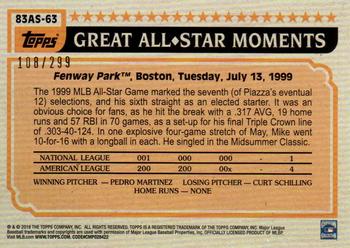 2018 Topps - 1983 Topps Baseball 35th Anniversary All-Stars Black #83AS-63 Mike Piazza Back