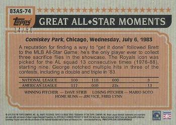2018 Topps - 1983 Topps Baseball 35th Anniversary All-Stars Gold #83AS-74 George Brett Back