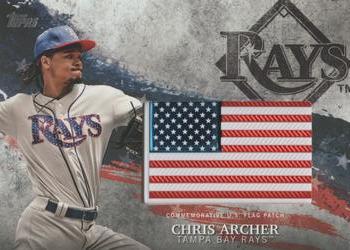 2018 Topps - MLB Independence Day U.S. Flag Manufactured Patch Relics #IDML-CAR Chris Archer Front