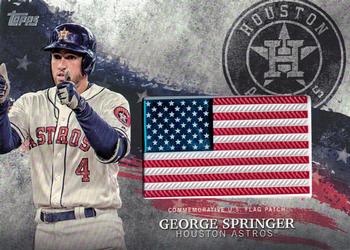 2018 Topps - MLB Independence Day U.S. Flag Manufactured Patch Relics #IDML-GP George Springer Front