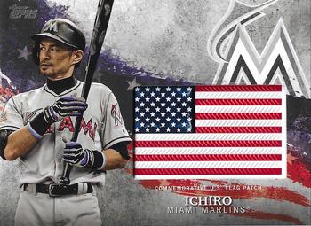 2018 Topps - MLB Independence Day U.S. Flag Manufactured Patch Relics #IDML-I Ichiro Front