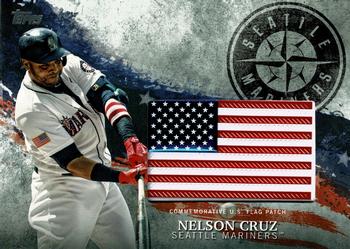 2018 Topps - MLB Independence Day U.S. Flag Manufactured Patch Relics #IDML-NC Nelson Cruz Front