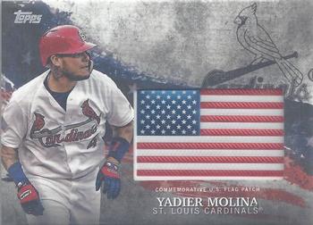 2018 Topps - MLB Independence Day U.S. Flag Manufactured Patch Relics #IDML-YM Yadier Molina Front