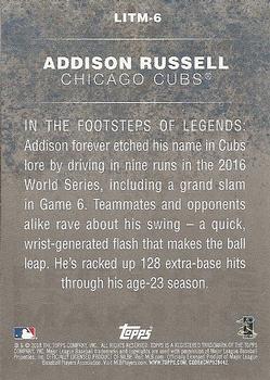 2018 Topps - Legends in the Making Blue (Series 2) #LITM-6 Addison Russell Back