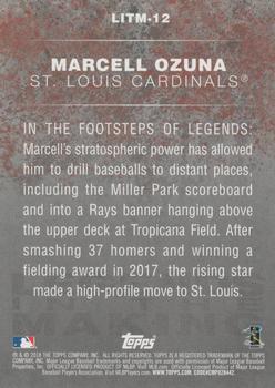 2018 Topps - Legends in the Making Blue (Series 2) #LITM-12 Marcell Ozuna Back