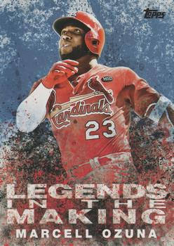 2018 Topps - Legends in the Making Blue (Series 2) #LITM-12 Marcell Ozuna Front