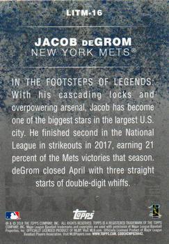 2018 Topps - Legends in the Making Blue (Series 2) #LITM-16 Jacob deGrom Back