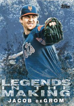 2018 Topps - Legends in the Making Blue (Series 2) #LITM-16 Jacob deGrom Front