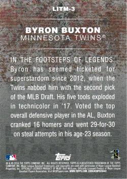 2018 Topps - Legends in the Making Black (Series 2) #LITM-3 Byron Buxton Back