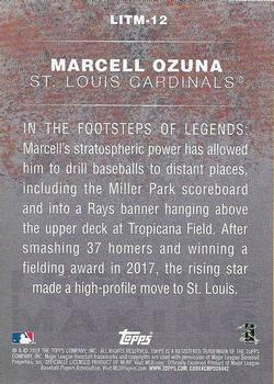 2018 Topps - Legends in the Making Black (Series 2) #LITM-12 Marcell Ozuna Back