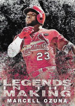 2018 Topps - Legends in the Making Black (Series 2) #LITM-12 Marcell Ozuna Front
