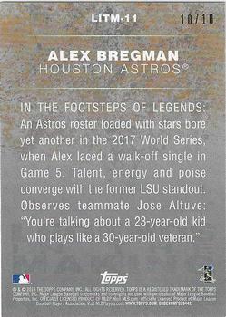 2018 Topps - Legends in the Making Red (Series 2) #LITM-11 Alex Bregman Back