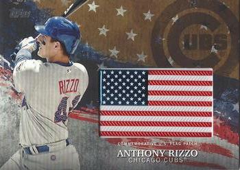 2018 Topps - MLB Independence Day U.S. Flag Manufactured Patch Relics Gold #IDML-AI Anthony Rizzo Front