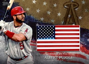 2018 Topps - MLB Independence Day U.S. Flag Manufactured Patch Relics Gold #IDML-AP Albert Pujols Front