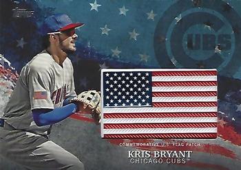 2018 Topps - MLB Independence Day U.S. Flag Manufactured Patch Relics Blue #IDML-KB Kris Bryant Front